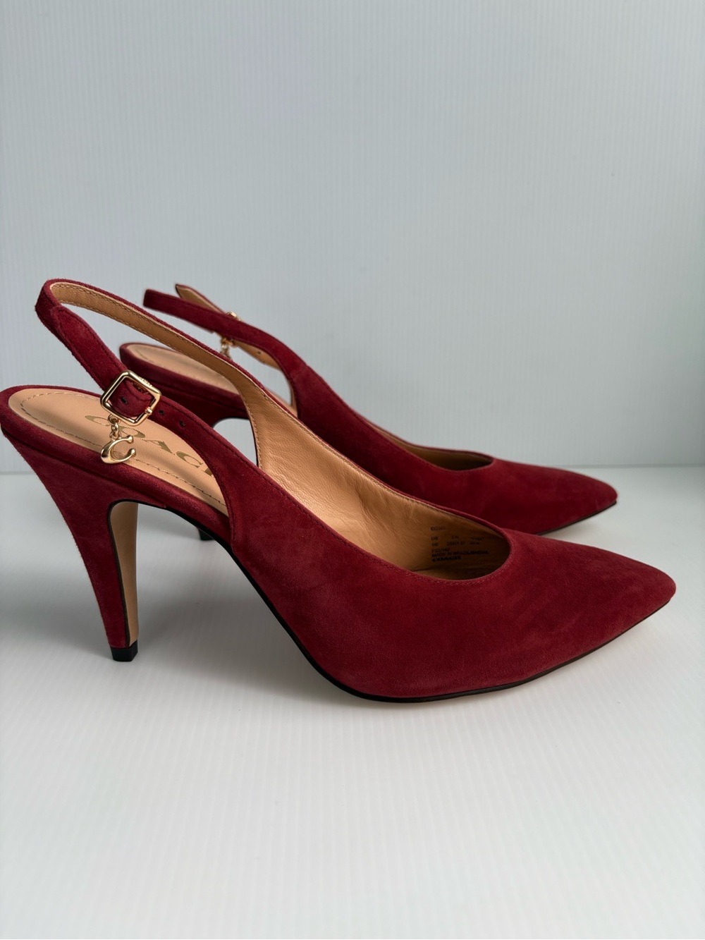 Coach Sutton Suede Slingback  Pumps/Heels  Size 9   Raspberry Color NWOT